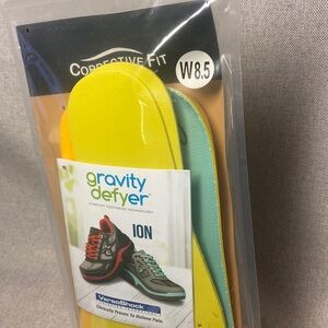 Gravity Defyer Ion Comfort Replacement Insoles Yellow Green. Size 8,5